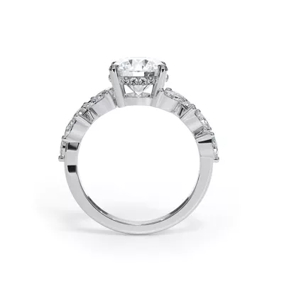 Vineyard Leaf Marquise Diamond Engagement Ring