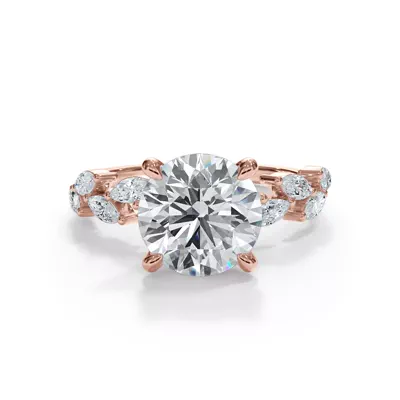 Sylva Angled Marquise Diamond Engagement Ring
