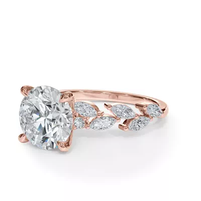 Sylva Angled Marquise Diamond Engagement Ring