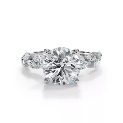 Sylva Angled Marquise Diamond Engagement Ring