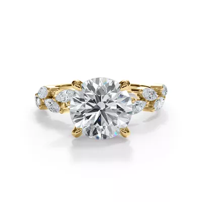 Sylva Angled Marquise Diamond Engagement Ring