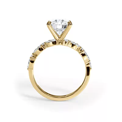 Sylva Angled Marquise Diamond Engagement Ring