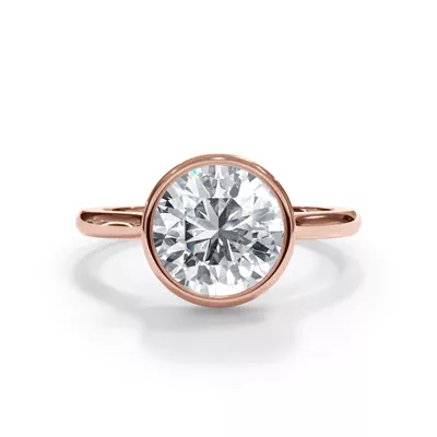 Enigma Bezel Hidden Halo Engagement Ring
