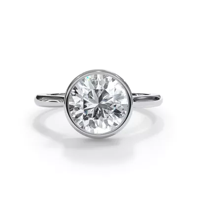 Enigma Bezel Hidden Halo Engagement Ring