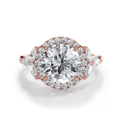 Elysian Marquise Diamond Halo Engagement Ring