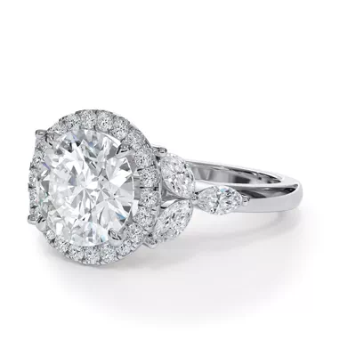 Elysian Marquise Diamond Halo Engagement Ring