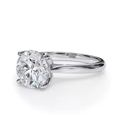 Bellora Pavé Tulip Cathedral Engagement Ring