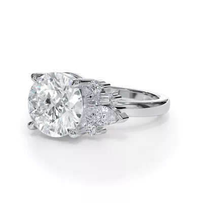 Verana Asymmetrical Diamond Engagement Ring