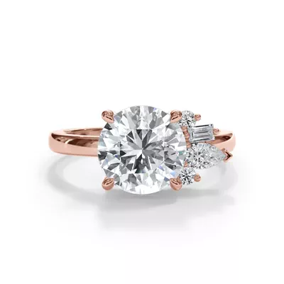 Verana Asymmetrical Diamond Engagement Ring