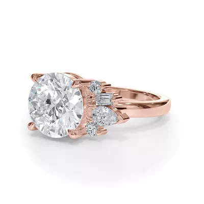 Verana Asymmetrical Diamond Engagement Ring