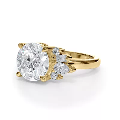 Verana Asymmetrical Diamond Engagement Ring