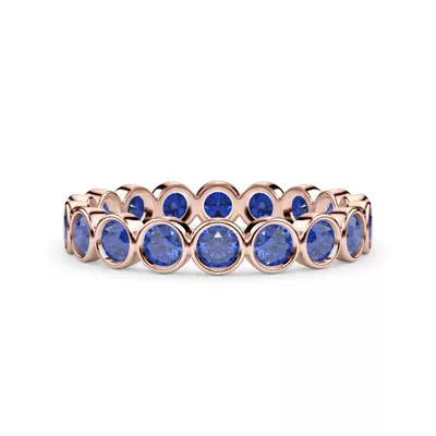 Sapphire Bezel Eternity Ring