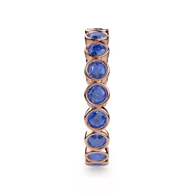 Sapphire Bezel Eternity Ring