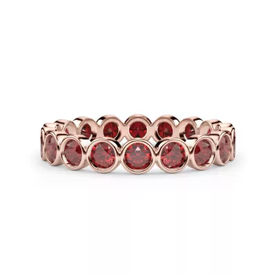Ruby Bezel Eternity Ring