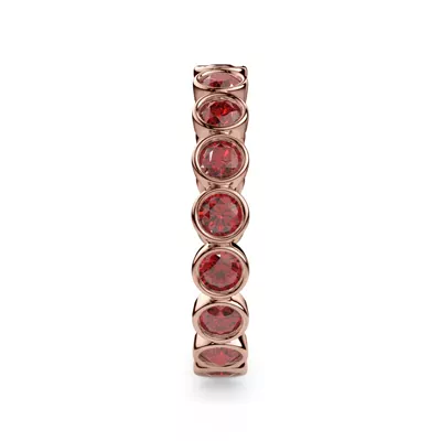 Ruby Bezel Eternity Ring