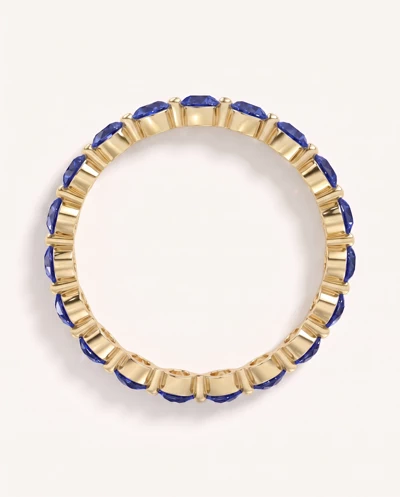 Lab Sapphire Shared Prong Eternity Ring