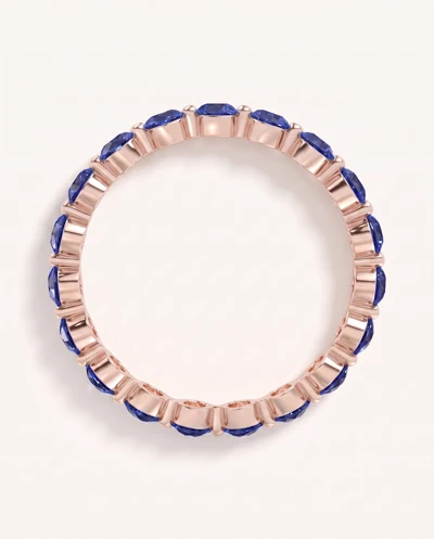 Lab Sapphire Shared Prong Eternity Ring
