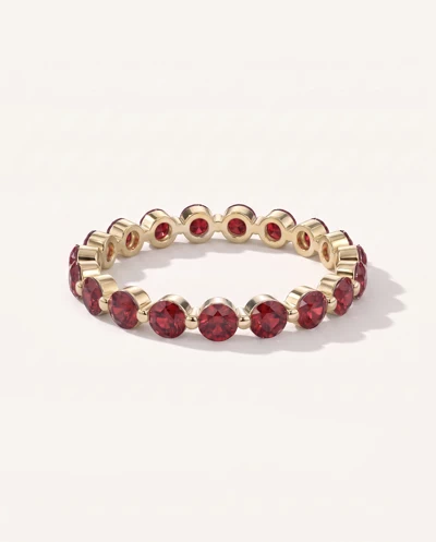 Lab Ruby Shared Prong Eternity Ring