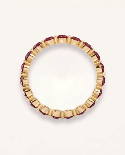 Lab Ruby Shared Prong Eternity Ring