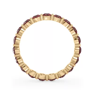 Lab Ruby Shared Prong Eternity Ring