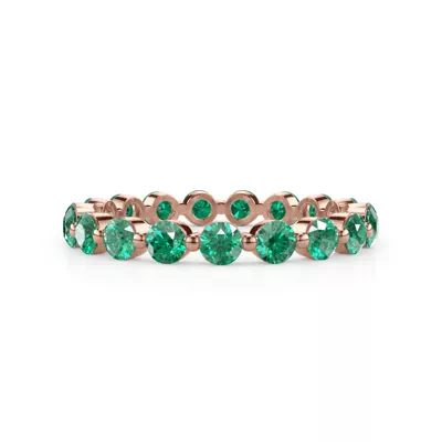 EmeraId Shared Prong Eternity Ring