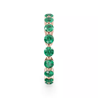 EmeraId Shared Prong Eternity Ring