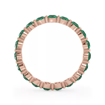 EmeraId Shared Prong Eternity Ring