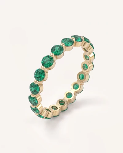 EmeraId Shared Prong Eternity Ring