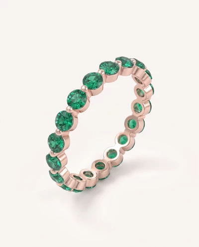 EmeraId Shared Prong Eternity Ring