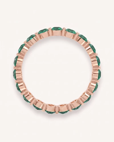 EmeraId Shared Prong Eternity Ring