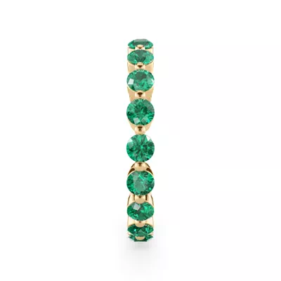 EmeraId Shared Prong Eternity Ring