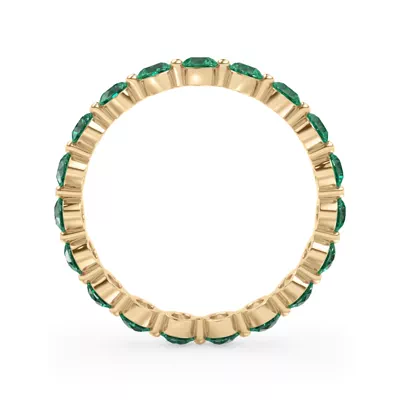 EmeraId Shared Prong Eternity Ring