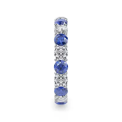 Classic Sapphire and Diamond Eternity Band