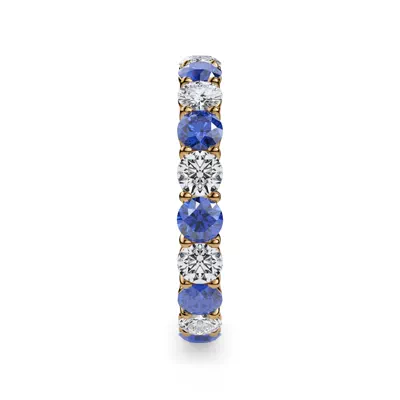 Classic Sapphire and Diamond Eternity Band