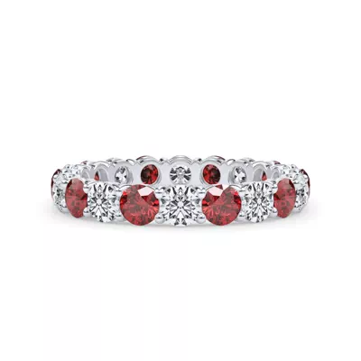 Classic Ruby and Diamond Eternity Band