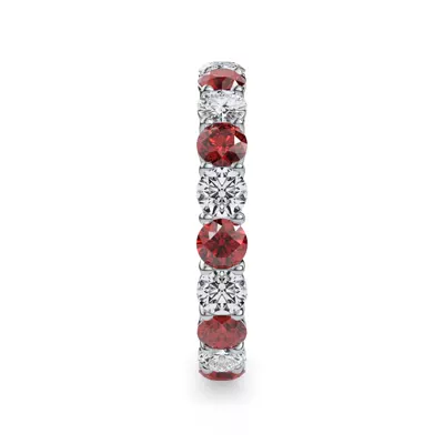 Classic Ruby and Diamond Eternity Band
