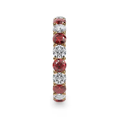 Classic Lab Ruby and Lab Diamond Eternity Band
