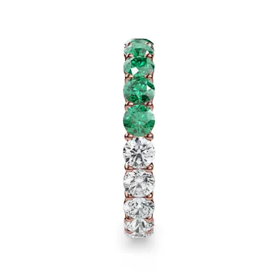Dual Harmony Lab Emerald and Lab Diamond Eternity Ring