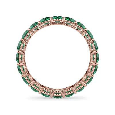 Classic Emerald Eternity Band
