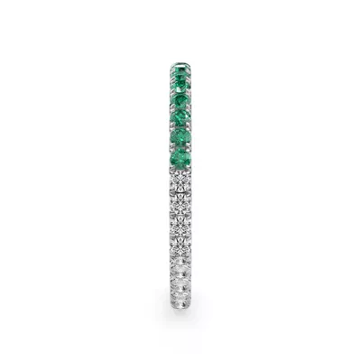 Dual Harmony Lab Emerald and Lab Diamond Eternity Band