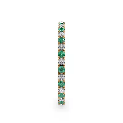 Lab Emerald and Lab Diamond Pavé Eternity Band