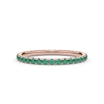 Emerald Pavé Eternity Band