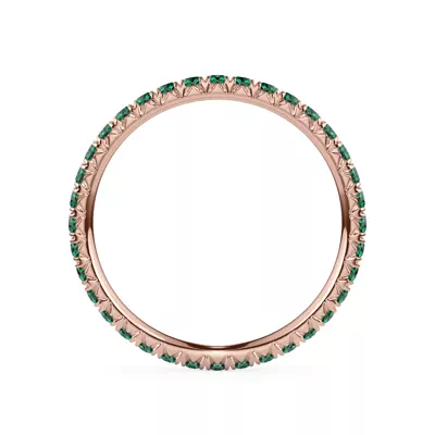 Emerald Pavé Eternity Band