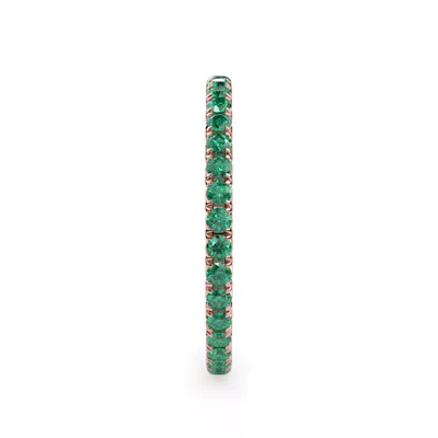 Lab Emerald Pavé Eternity Band
