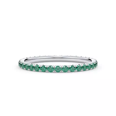 Emerald Pavé Eternity Band