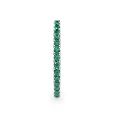Emerald Pavé Eternity Band