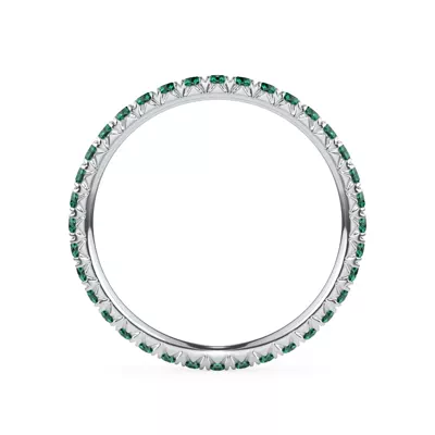Emerald Pavé Eternity Band