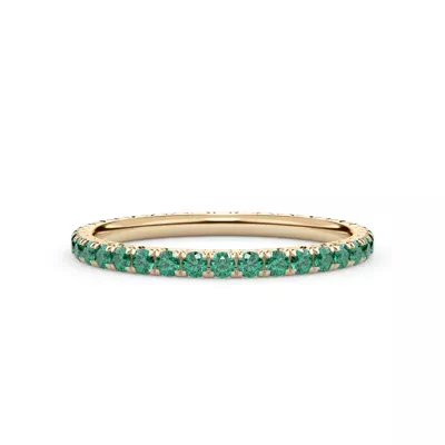 Emerald Pavé Eternity Band