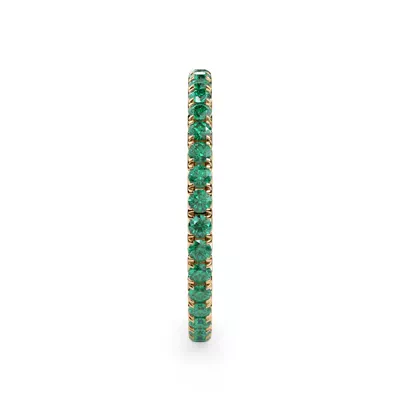 Emerald Pavé Eternity Band