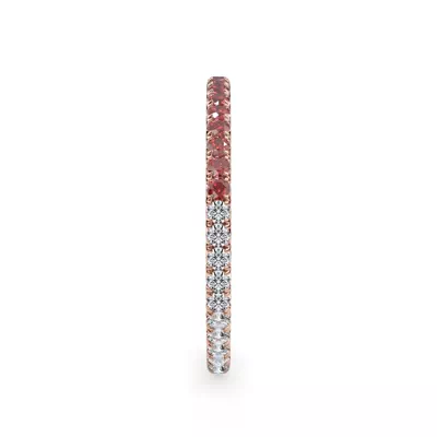 Dual Harmony Ruby and Diamond Eternity Band